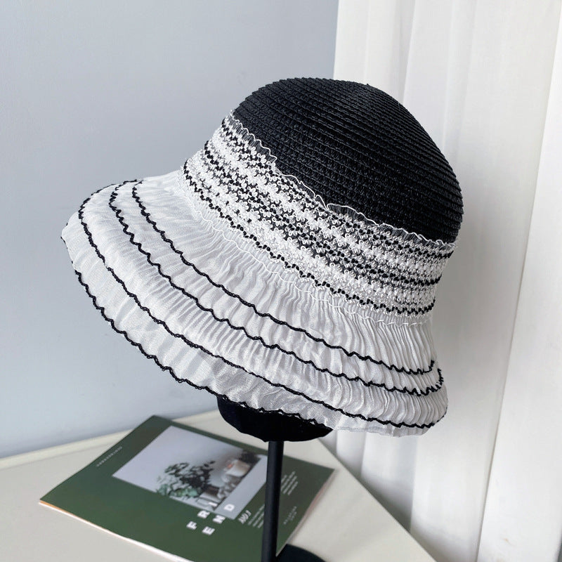 Lorna Murray Hats Lace Bucket Hat Children Spring/Summer Sun-Proof Straw Hat