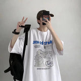 Men T-Shirts Loose round Neck Half Sleeve