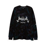 Man Fall Outfits Loose Oversize Long Sleeve Men 'S Hip Hop Tie-Dyed Letter Printing