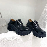 Women Black Dress Shoes Spring Leather Shoes
