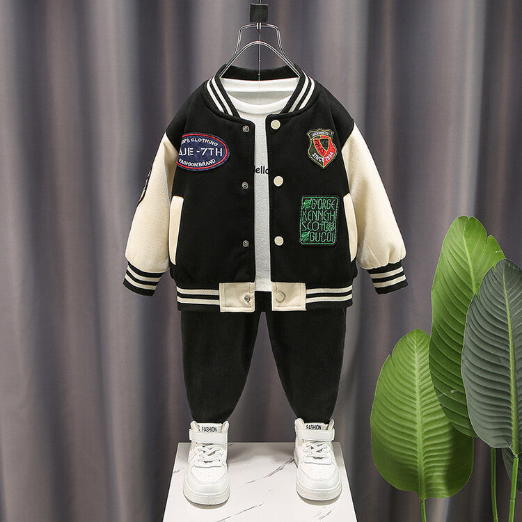 Toddler Boys Jackets Boys Autumn Clothing Baseball Uniform Jacket Children's Clothing