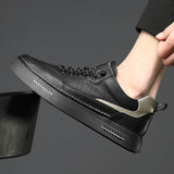 Flat Shoes Casual Shoes Men's Flat Sneakers Men's Fashion Shoes White Shoes Genuine Leather All-Match Men's Shoes