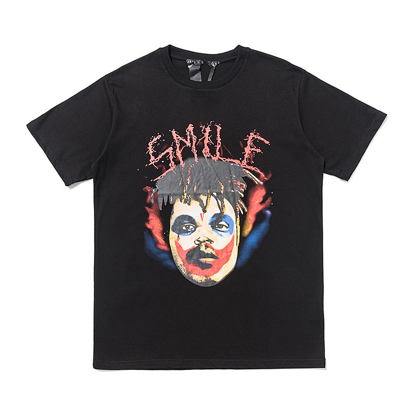 Vlone T Shirt Large V Printed Short-Sleeved T-Shirt Hip Hop Ji