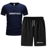 Fog Fear Of God T Shirt & Shorts 2 Pieces Set Summer Men'S Short Sleeve T-Shirt Shorts Casual