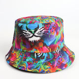 Bucket Hat Fishing Cap Cotton Print Fisherman Hat Fashion Sun Shade Bucket Hat