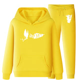 Vlone Hoodie & Pants 2 Piece Set Hooded Suits Men'S Casual