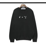 Off White Sweatshirts Printed Casual Round Neck Pullover Sweater Ow Men And Women