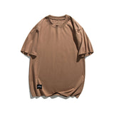 Men T Shitrs Basic Style Labeling Round Neck