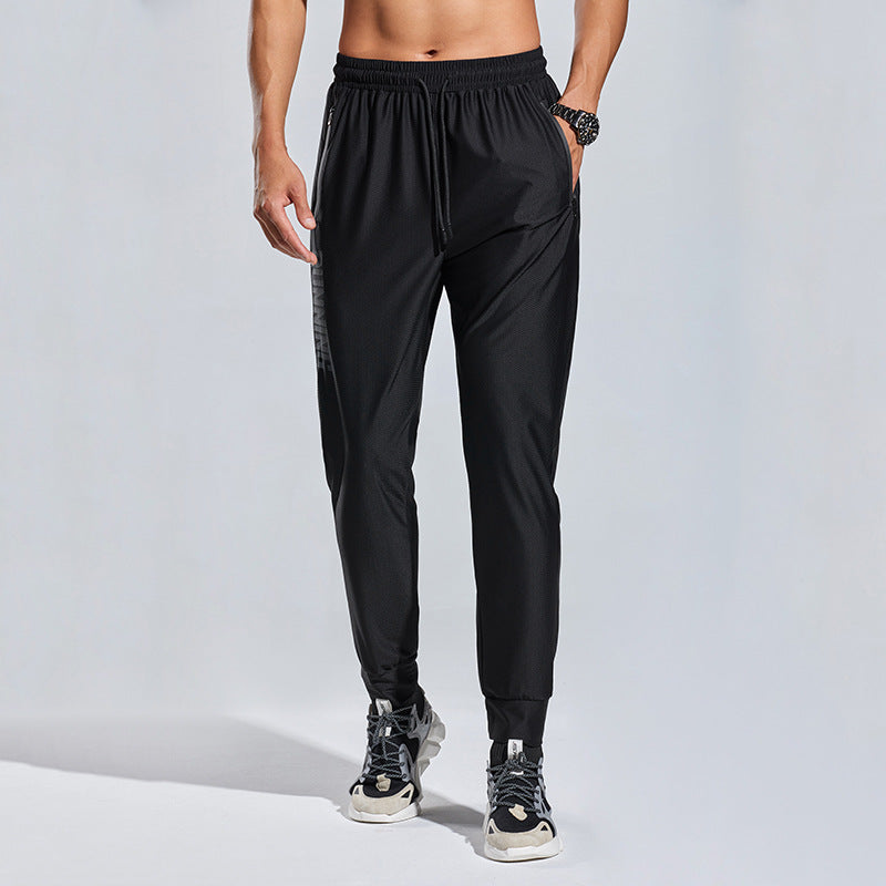 Sweat Wicking Pants Ice Silk Sports Breathable Fitness Ankle Banded Printing