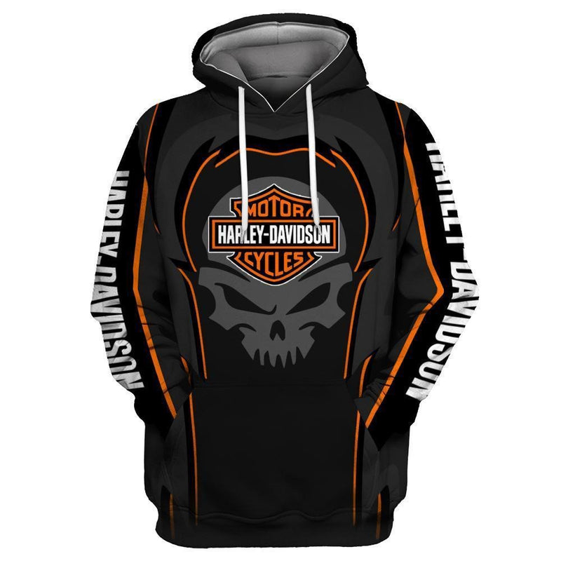 Skull Apparel Skull Digital Printing Pullover Hoodie