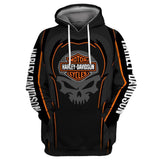 Skull Apparel Skull Digital Printing Pullover Hoodie