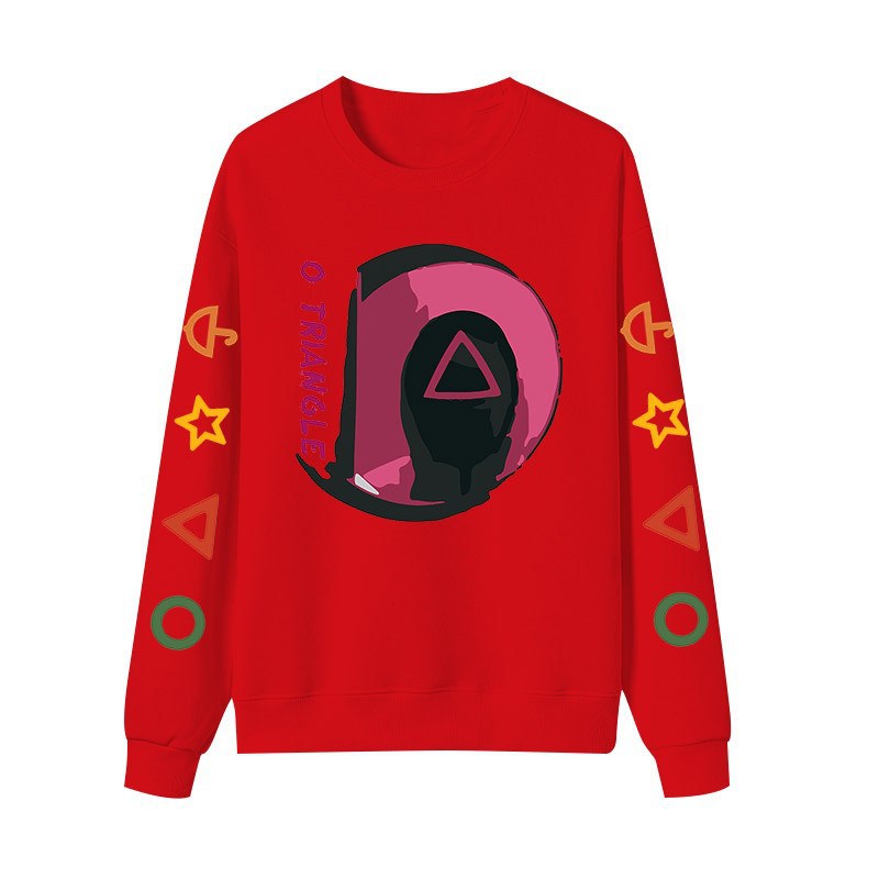 Squid Game Costume Sweatshirt Crew Neck Casual Sweatshirt for Men and Women