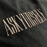 Askyurself T Shirt Paisley Embossed Three-Dimensional Puff Print Distressed