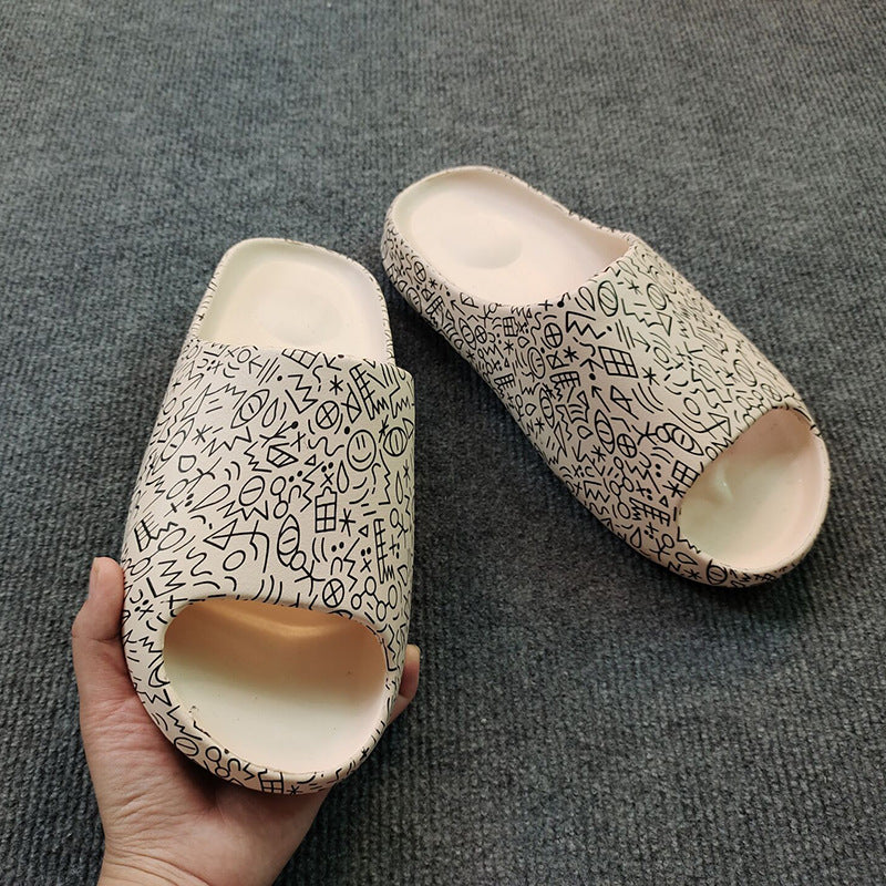 Mens Slide Large Size Couple Coconut Slippers Summer