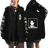 Anime Hoddies Anime Attack on Titan Zipper Sweater Leisure Sports Sweater Coat