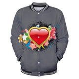Valentine's Day Jacket Digital 3D Printed Baseball Uniform Jacket
