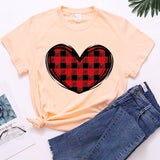 Valentine's Day T Shirts Couples Printed Women's T-shirt Loose T-shirt