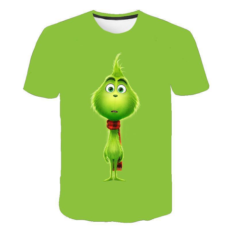 Men and Women Grinch Shirt Summer 3D Pattern Funny T-shirt