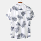 Camp Collar Shirt Printed Short Sleeve Printing Lapel Shirt