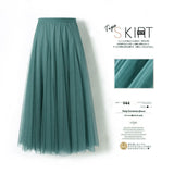MIDI Mauve Skirt Slimming A- line Skirt Cover Slim Purple Gauze Skirt