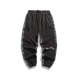 Man Fall Outfis Autumn Vintage Paisley Stitching Ankle-Tied Sweatpants Boys Loose Casual Pants