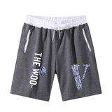 Vlone Shorts Letter Large V Printed Men'S Casual Shorts Summer Loose