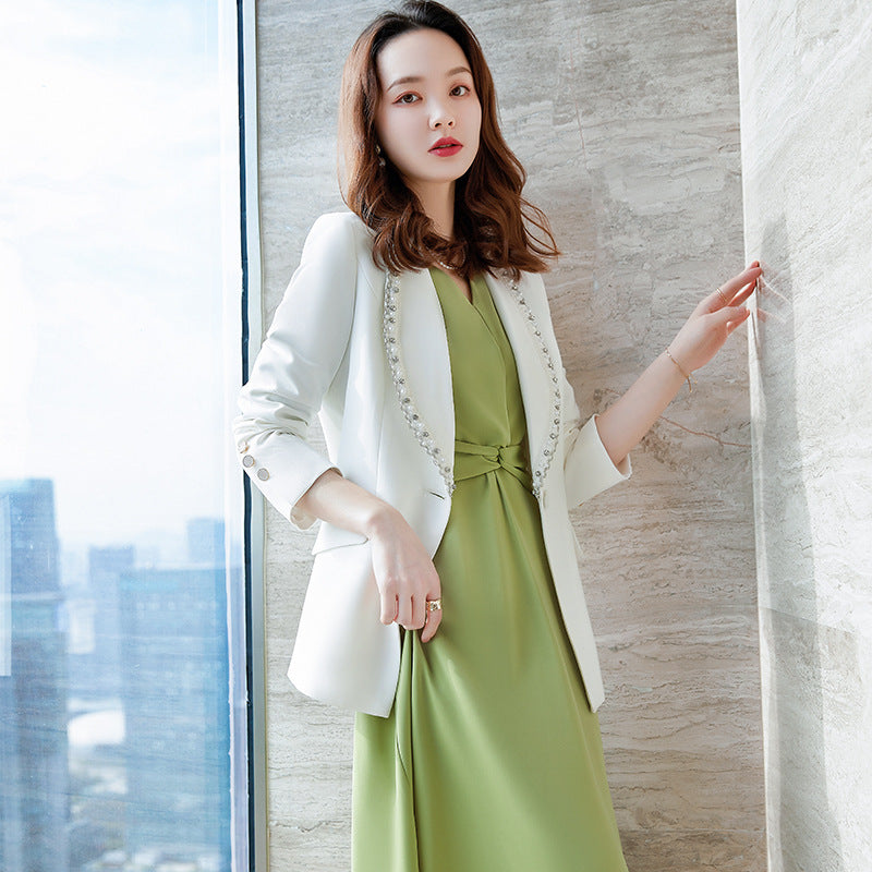 Interview Suit Women's Spring and Autumn Women's Slim Fit Skirt Two-Piece Dress