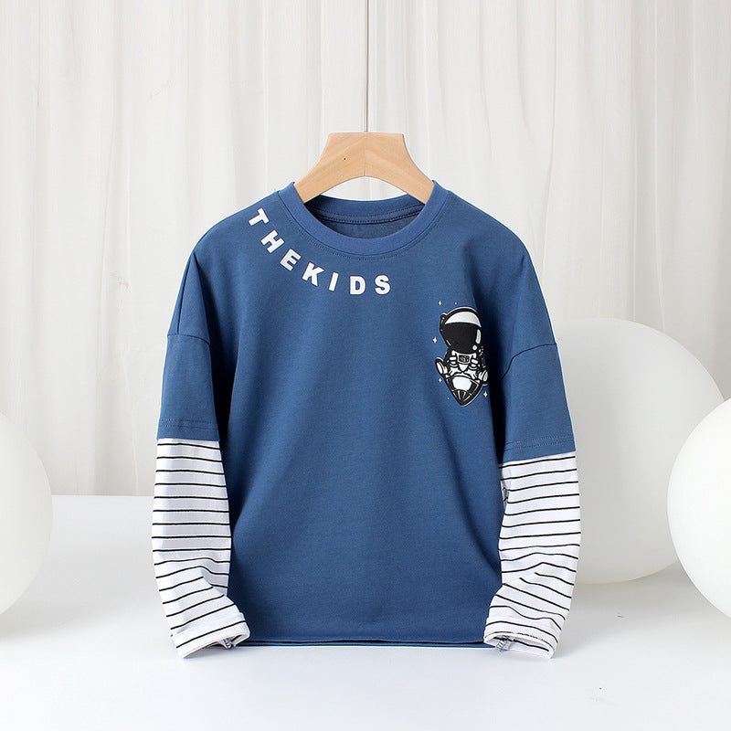 Children Long Sleeve Shirts Children's Clothing Spring and Autumn Long Sleeve Boys' T-shirt