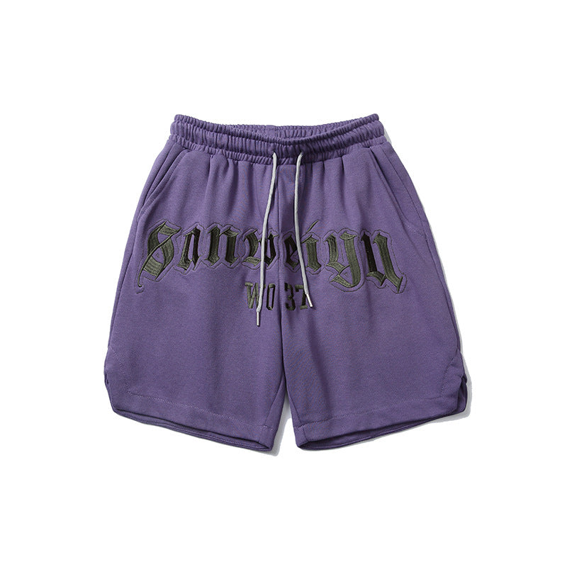 Men Shorts Summer Men's Letter Embroidery Sweatpants Casual Loose Shorts