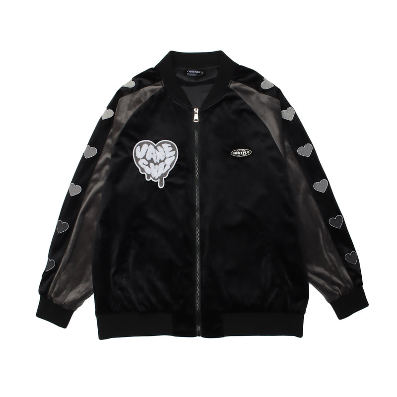 Valentine's Day Jacket Velvet Fabric Love Picture Couple's Outerwear Top Coat
