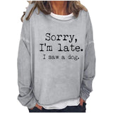 Yes I M Cold Sweatshirts Loose round Neck Sweater