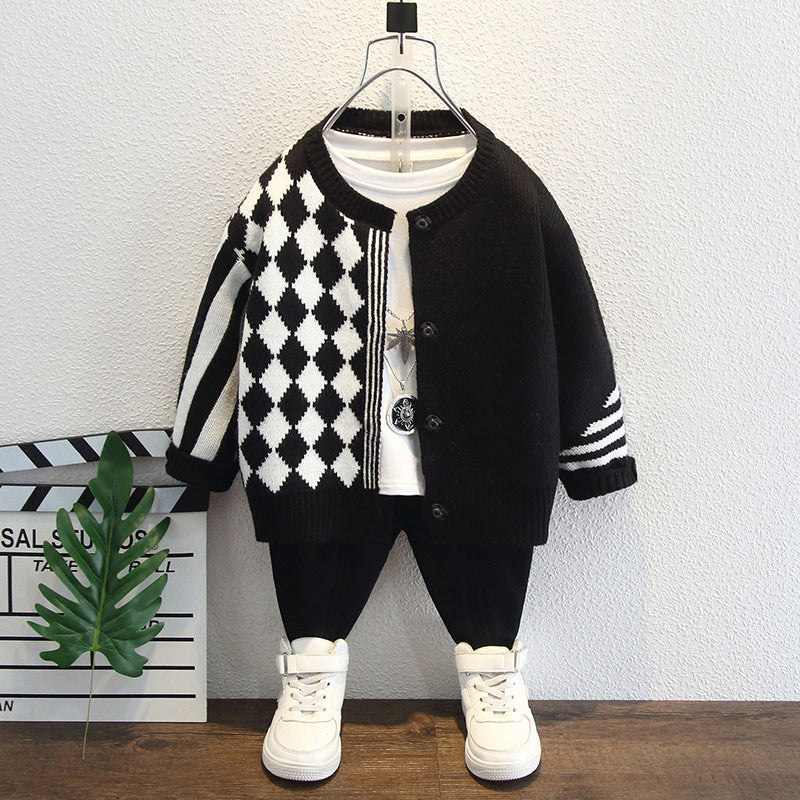 Toddler Boys Jackets Cardigan Sweater Boys Spring and Autumn Coat Boys