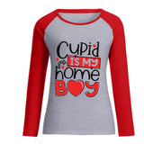 Valentine's Day T Shirts Couples Loose Long Sleeve T-shirt