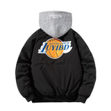 Varsity Jacket Embroidered Cotton-Padded Baseball Uniform Hooded Jacket For Men