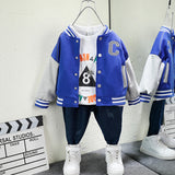 Toddler Boys Jackets Children's Baseball Uniform Coat Spring and Autumn