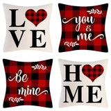 Valentine's Day Pillow Covers 4 Piece Random Styles Together, Truck Love Balloon Bicycle Ornament Pillow Cushion