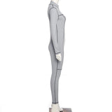 Fall Lapels High Waist Hip Lift Tight Sports Jumpsuit for Women