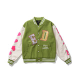 Valentine's Day Jacket Hip Hop Baseball Jacket Men's and Women's Oversize Loose Jacket Couple Style