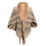 Women's Cardigan Sweater Coat for Autumn and Winter Shawl Cape