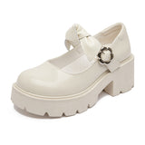 Mary Jane Shoes Women'S Genuine Leather Shoes Leather Shoes Jk Shoes