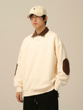 Men Sweatshirts Vintag Sweater Loose Polo Shirt Couple