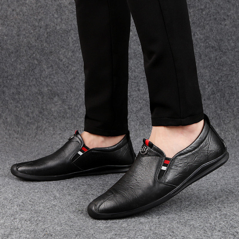 Men's Dress Shoes Classic Leather Oxfords Casual Cushioned Loafer Male Soft Bottom Casual Leather Shoes