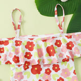 Children Swimsuit Children's Swimsuit Flounced Printed One-Piece Swimsuit