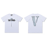Vlone T Shirt Loose Men'S And Women'S Reflective T-Shirt Summer