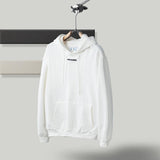 Off White Hoodie With Arrow Print Plus Size Casual And Comfortable Sweater Men'S Cotton Owt