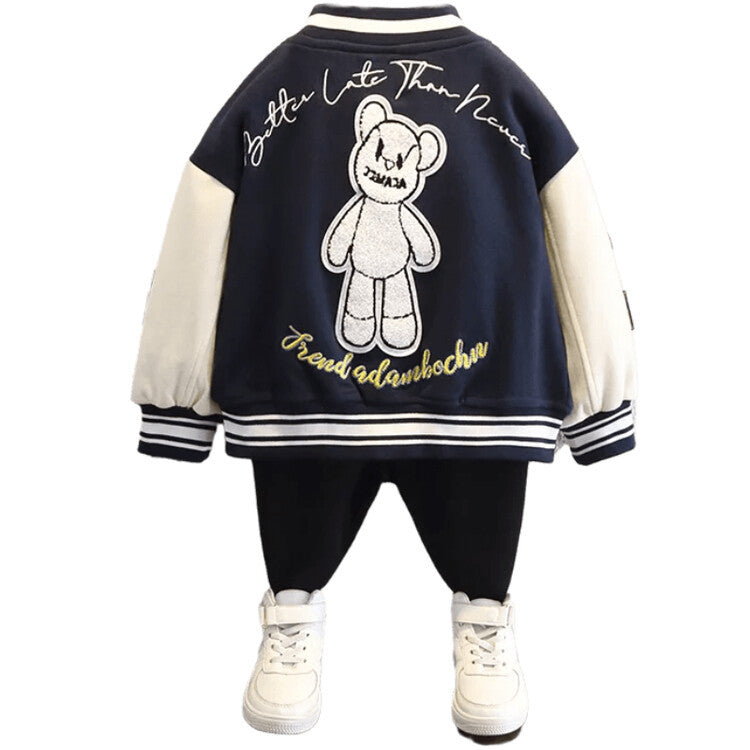 Toddler Boys Jackets Boys' Suit Spring and Autumn Baseball Uniform Gym Clothes