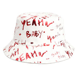 Bucket Hat Fishing Cap Cotton Print Fisherman Hat Fashion Colorful Letter Printing Sun Hat
