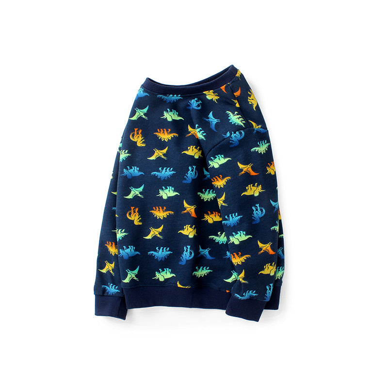 Children Long Sleeve Shirts Spring and Autumn Long Sleeve Sweater Boys' Long-Sleeve T-shirt Bottoming Shirt