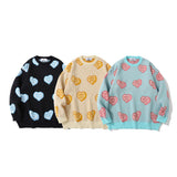 Men Sweater Men's High Street Fashion Brand Loose round Neck Sweater