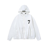 Fog Fear of God Hooded Sun Protection Shirt ABC Flocked Printed Male